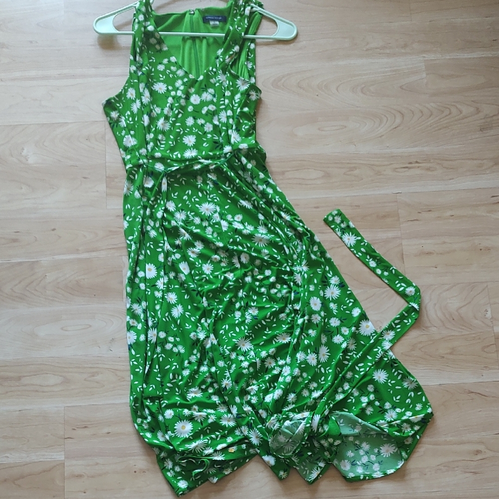 Green Floral Midi Dress